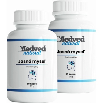 Medveď natural Jasná myseľ 2 x 30 kapsúl