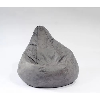 PUFRELAX Пуф, круша за деца 4-14 г. , 160л. Nirvana Light - Smoke Grey, Перящ се калъф, Пълнеж от Полистиролни перли, Гама Premium (PUF-G-NL-PT-MNGRE)