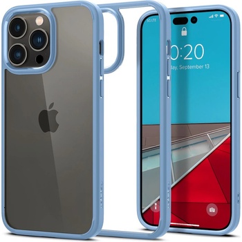 Image 1 of Spigen Crystal Hybrid Case - хибриден кейс с висока степен на защита за iPhone 14 Pro Max (син-прозрачен)