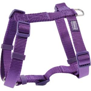 Freedog Harness Nylon Basic - Регулируем нагръдник за кучета, 10мм А: 12 см - 24 см B: 22 см - 33 см, лилав