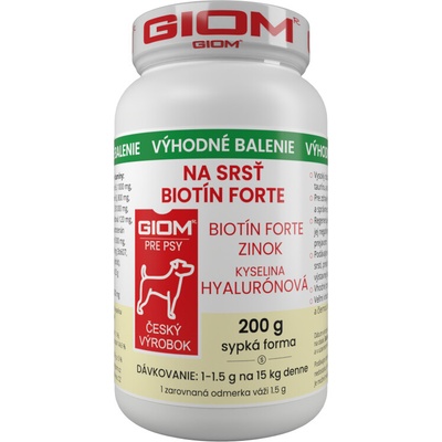 Giom Na srsť Biotín FORTE 200g prášok