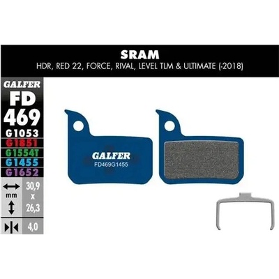 Brzdové destičky polokovové Galfer SRAM FD469