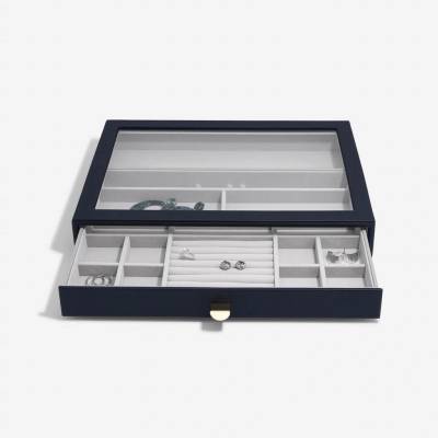 Stackers šperkovnice se šuplíkem Navy Pebble Supersize Display Drawer tmavě modrá 75900