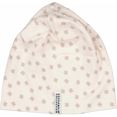 Dětská tenká bambusová čepice Geggamoja Beige mini clover