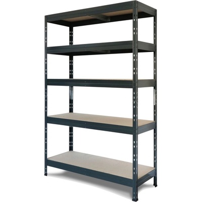 AR Shelving Regál Rivet 180 x 120 x 50 cm 5 polic sivý 100242150