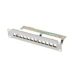 Lanberg patch panel blank 12 port 1U 10"" ftp for keystone modules grey (ppks-9212-s)