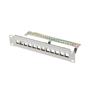 Lanberg patch panel blank 12 port 1U 10"" ftp for keystone modules grey (ppks-9212-s)