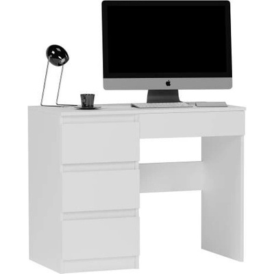 Framire Malý stůl se zásuvkami, levý, bílý, 90 x 50 cm, moderní styl N34
