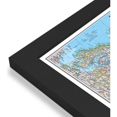 National Geographic Rusko - nástěnná mapa Classic 77 x 60 cm Varianta: mapa v dřevěném rámu, Provedení: Pegi černý