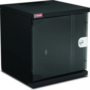 Image 1 of Lande Комуникационен шкаф за стена Lande SOHO 6U 10 (312x300 mm), стъклена врата, Черен | LN-SH06U3030-BL-A0 (LN-SH06U3030-BL-A0)