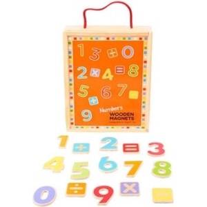 Bigjigs Toys Bigjigs- Дървени магнитни цифри и знаци (BJ720)