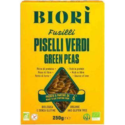 Biori bezlepkové cestoviny Fusilli s hráškom 250 g