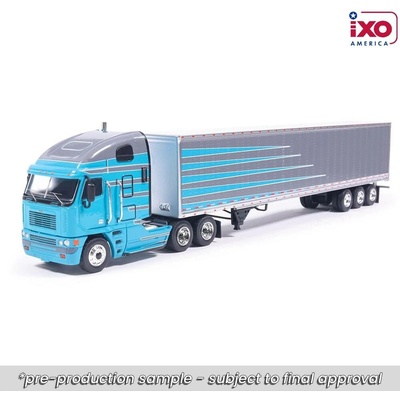 IXO Freightliner Argosy 2002 s návěsem Modrá/Šedá 1:64