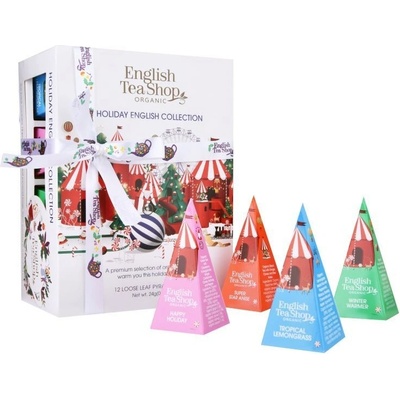 English Tea Shop Vánoční Bílá kolekce 12 pyramidek