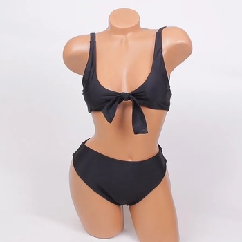 Image 1 of Черен дамски бански с висока талия