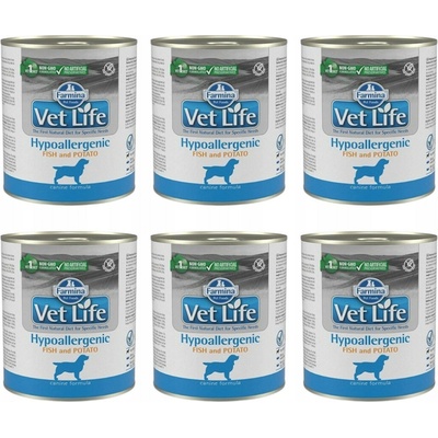 Vet Life Adult Hypoallergenic Fish & Potato 6 x 300 g