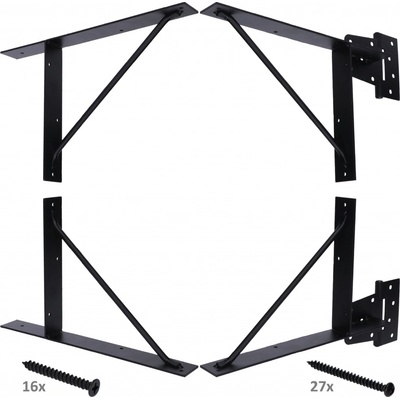 Kování rámové, kompletní set, RAL9005 matný
