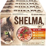 Shelma Cat Консерва 4 вида месо в сос 48 x 85 г
