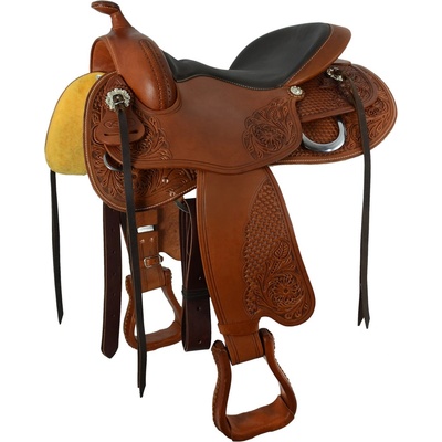 FREEMAX Westernové sedlo ROUND COW LEATHER SADDLE koňak – Zbozi.Blesk.cz