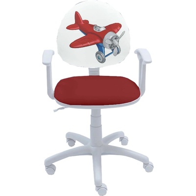 Furnit Детски стол Smart White Red Plane