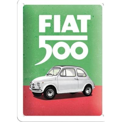 Nostalgic Art Plechová Ceduľa Fiat 500 (Italian Colours)