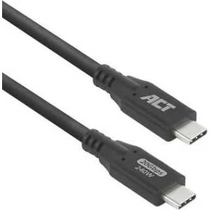 ACT Кабел ACT USB-C - USB-C, USB4, 20 GB/s, 240 W, 0.5 m (EWENT-ACT-CAB-AC7420)