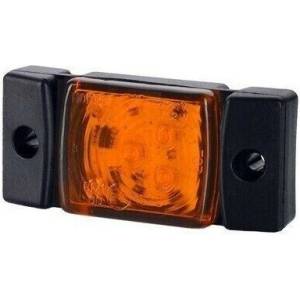  LED Светодиоден Габарит, Маркер, Токос, Жълт, Оранжев, Е-Mark, 3 LED, 12V-24V, 7.3 см