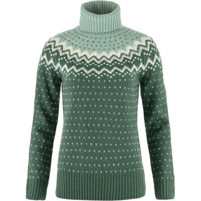 Fjällräven Övik Knit Roller Neck W, Deep Patina-Misty Green
