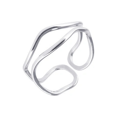 Pavona Stříbrný prsten dvojitý velikost universální 65012