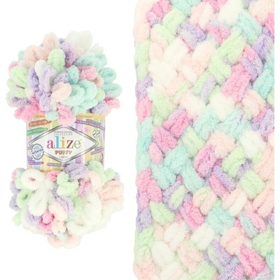 Alize Puffy Color 6526 fialovo zelená