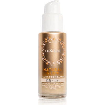 Lumene Natural Glow озаряващ фон дьо тен за естествен вид SPF 20 цвят 0.5 Light (Cool) 30ml