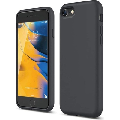 elago Silicone Case - качествен силиконов (TPU) калъф за iPhone SE (2020), iPhone 8, iPhone 7 (тъмносив)