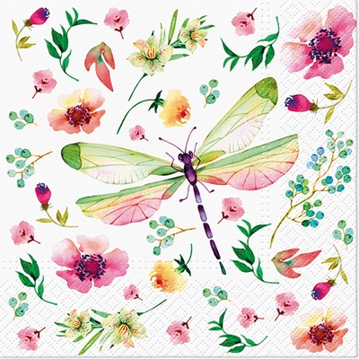 TaT Obrúsky Pastel Dragonfly 33x33cm