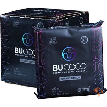 BUCOCO Inferno Edition kokosové uhlíky brikety 250g