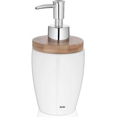 Kela Керамичен диспенсър за течен сапун KELA Natura, бял (1331)