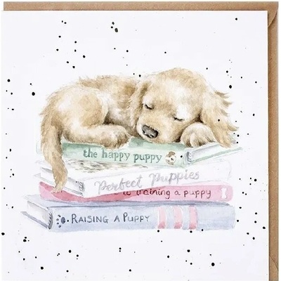 Přání Wrendale Designs "A Pup's Life", 15x15 cm - Štěně