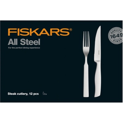 FISKARS All Steel Súprava steakových príborov 12 ks
