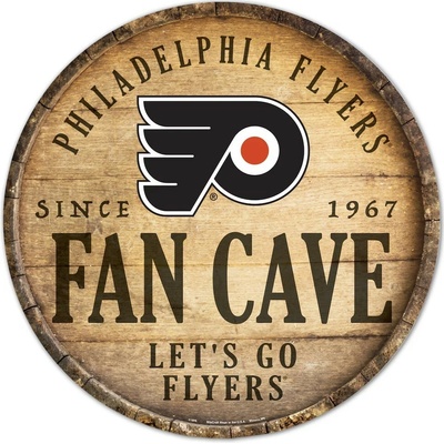 Wincraft Dřevěná Cedule Philadelphia Flyers Fan Cave Circular Wood Sign