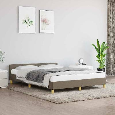 zahrada-XL 347419 Rám postele bez matrace taupe textil
