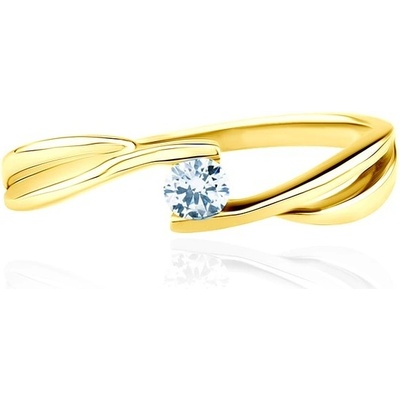 Savicki zásnubní prsten Minimalism: žluté zlato diamant PI-Z-D-00080