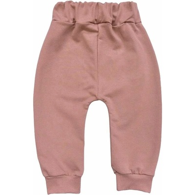 Dětské bavlněné tepláčky pudrová