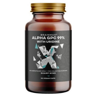 BrainMax Alpha GPC 99% & Uridine 90 rostlinných kapslí