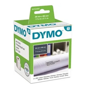 DYMO Етикет за LW принтер, 36x89 mm, 260 етикета, DYMO (99012)