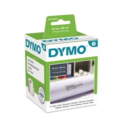 DYMO Етикет за LW принтер, 36x89 mm, 260 етикета, DYMO (99012)