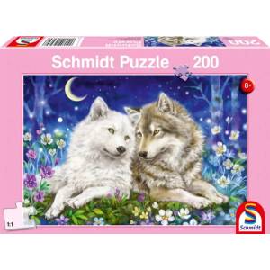 Schmidt Spiele Пъзел Schmidt от 200 части - Пухкави вълчета приятели (56469)