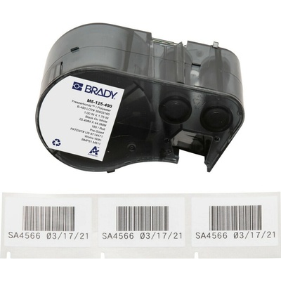 Brady M5-125-490 / 170888, 44.45 mm, Polyester, čierna tlač / biely podklad