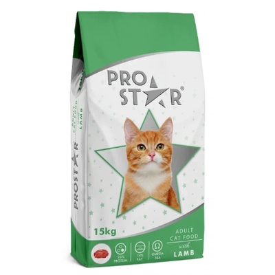 HERMOS Prostar Adult Cat Food Lamb - Пълоценна храна за пораснали котки с агне 15 кг, Турция