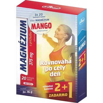 Vitar Magnezium 375 mg Mango tbl eff 3 x 20