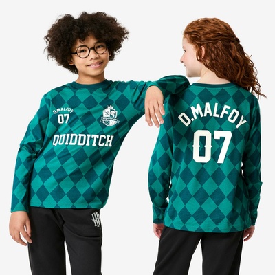 Decathlon detské tričko s dlhým rukávom Harry Potter zelené