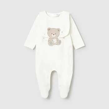 Mayoral Гащеризон дълъг и лигавник мече в Мръсно бял цвят за новородено момче Mayoral